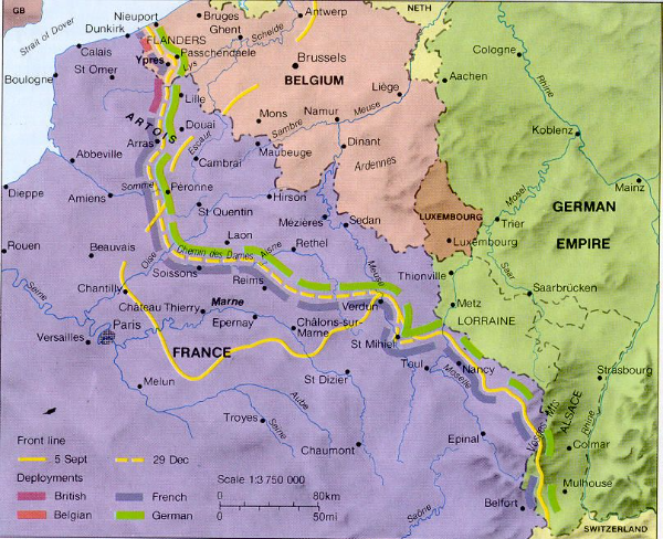 1. Dünya Savaşı batı cephesi - Fransa